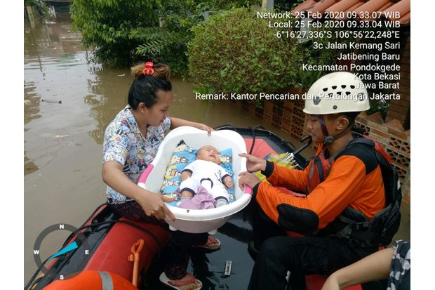 SAR Jakarta Sudah Evakuasi 209 Korban Banjir di Jakarta dan Bekasi