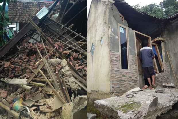Gempa Sukabumi Rusak Puluhan Rumah di Kabupaten Bogor